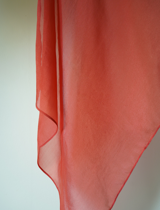 Sheer Silk Neckerchief Scarf | Ruby