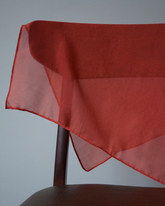 Sheer Silk Neckerchief Scarf | Ruby