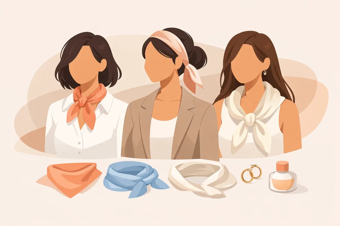 How to Style a Plain Silk Scarf