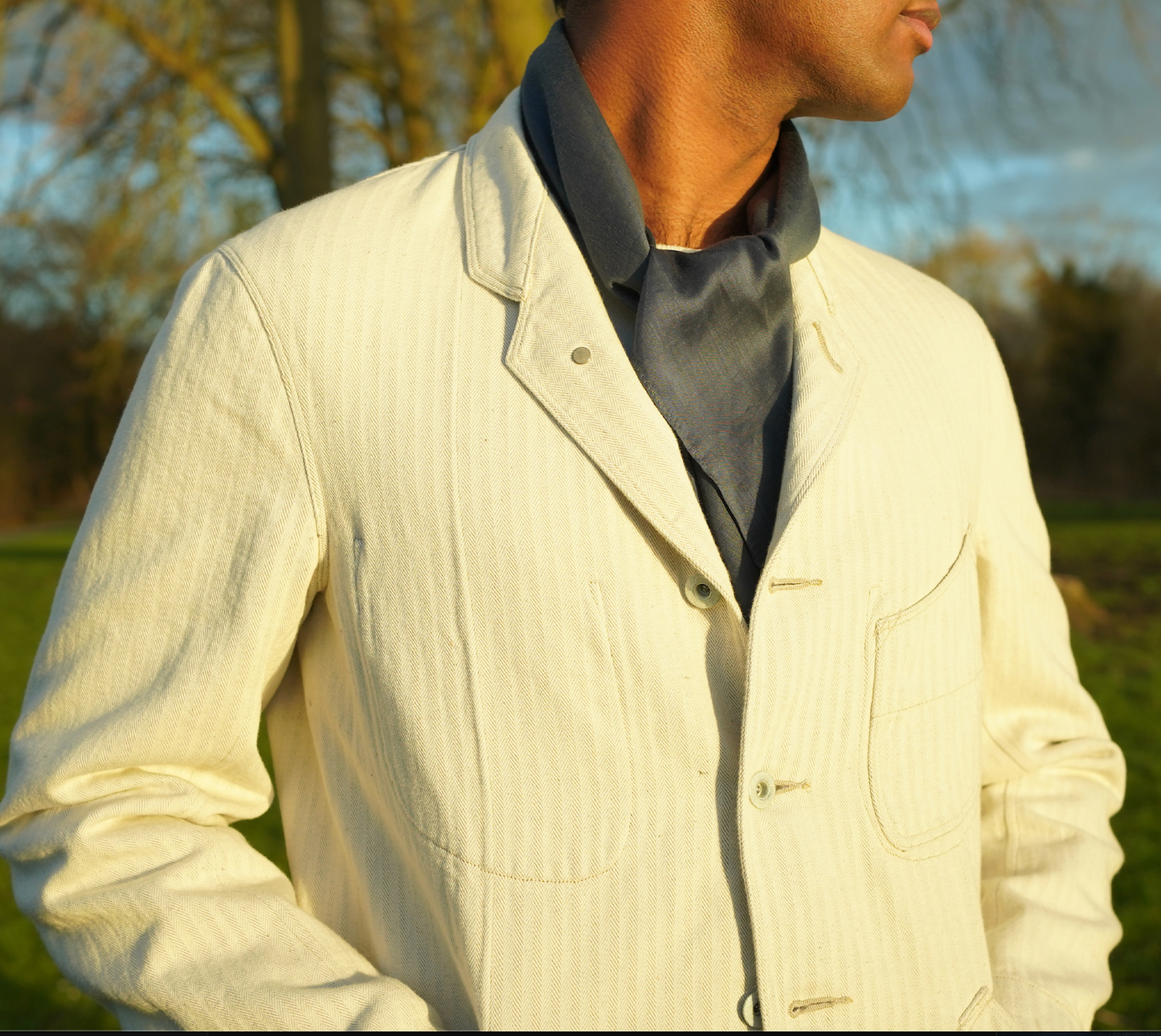 Medium Modal Silk Bandana | Cobalt