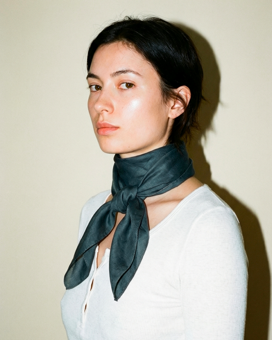 Medium Modal Silk Bandana | Cobalt